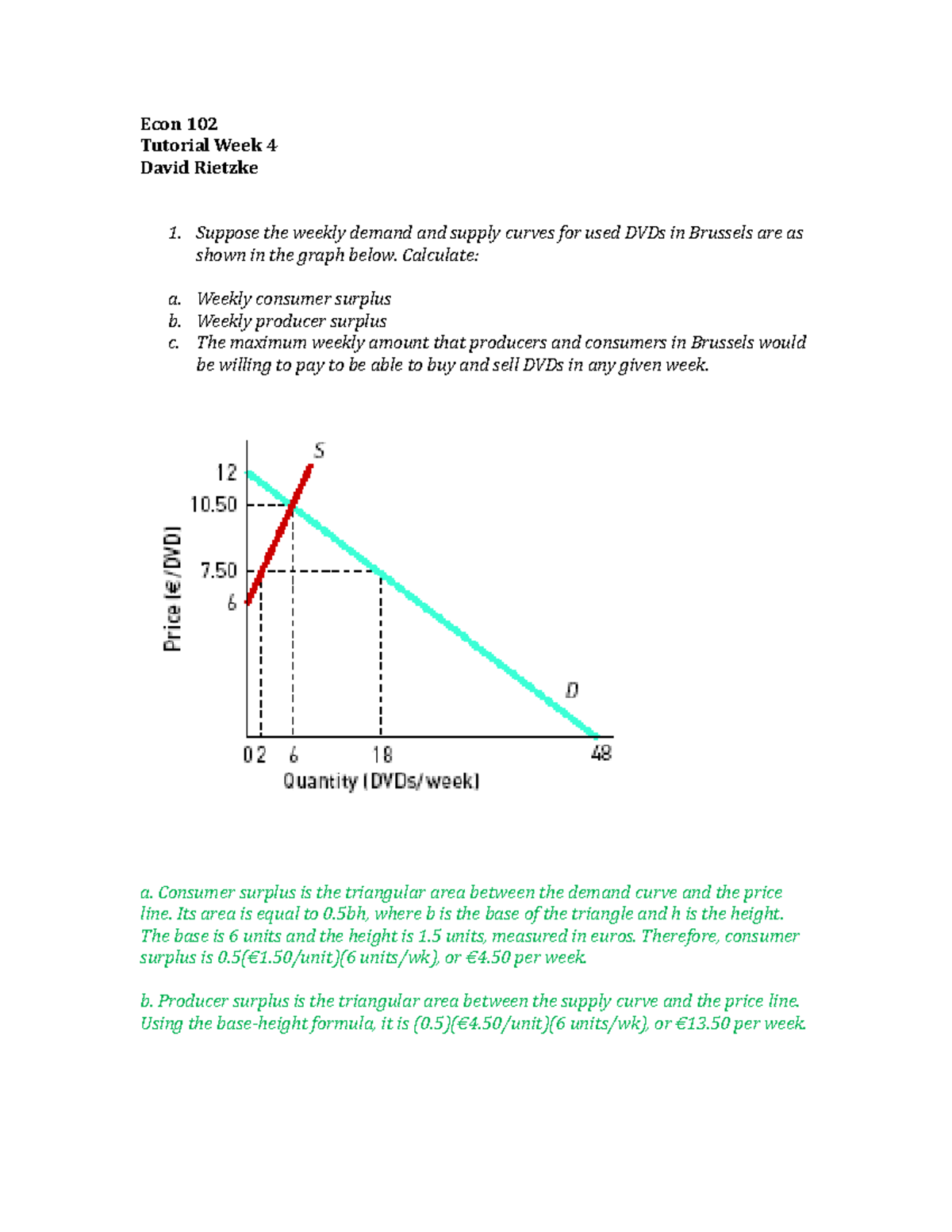 Econ 102 Tutorial Week 4 Solutions Econ102 Lancaster Studocu