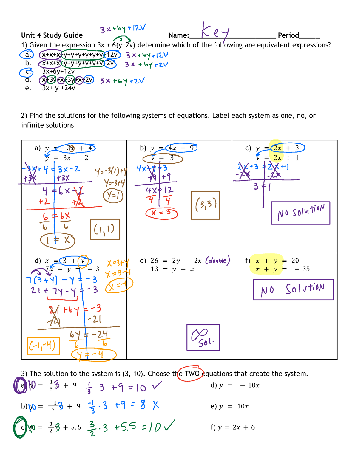 Unit 4 Study Guide - yes - Unit 4 Study Guide Name ...