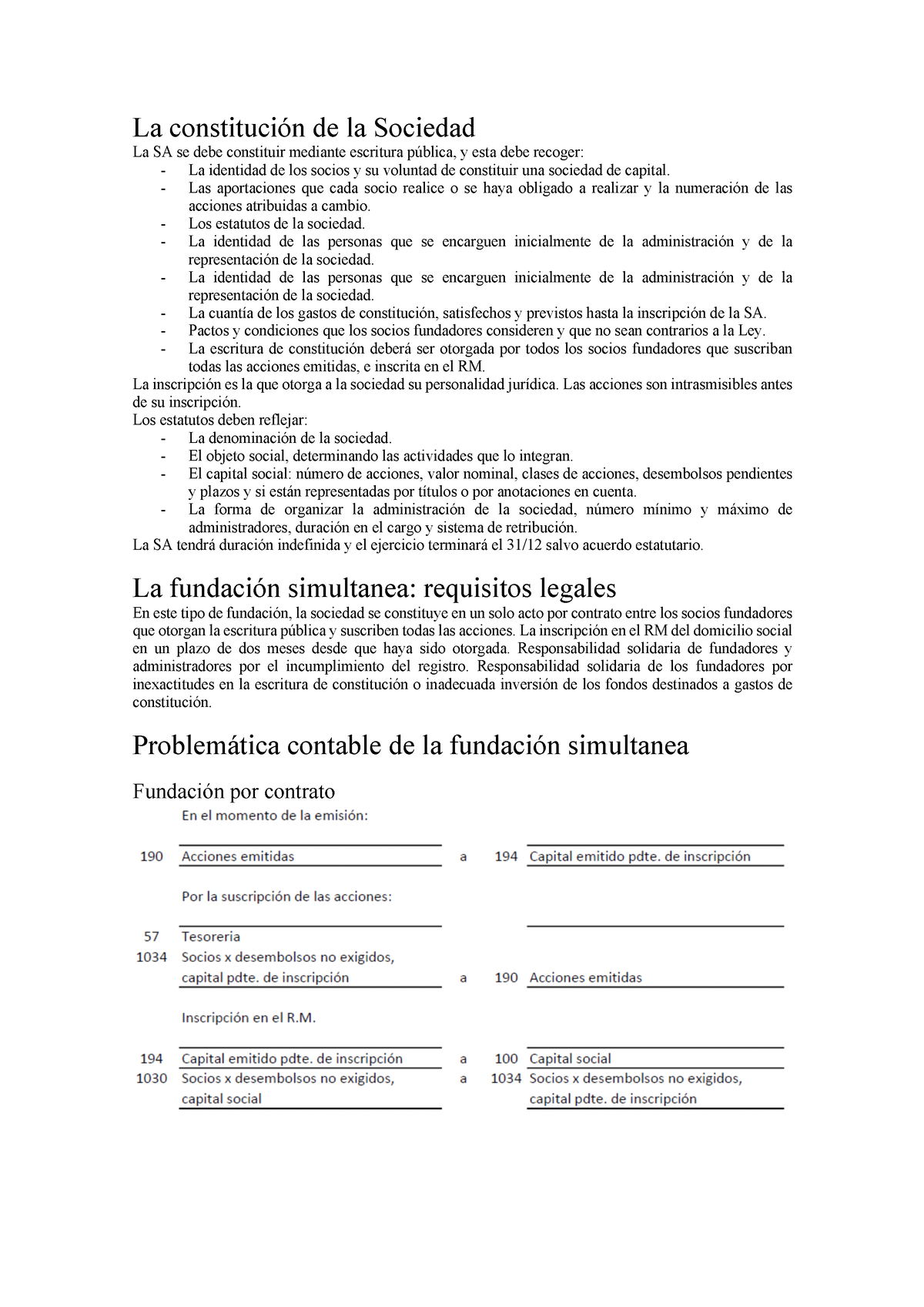 2- Constitucion De Sociedades Anonimas - Contabilidad - UHU - Studocu