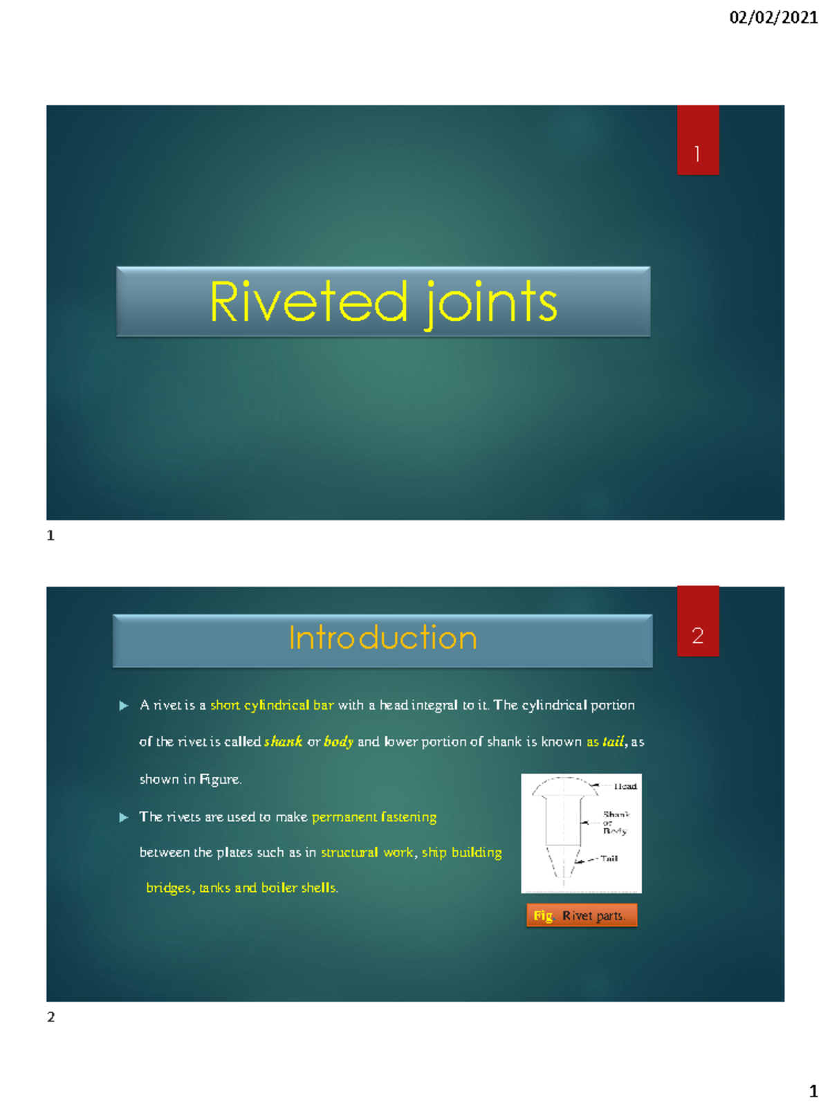 03Riveted joints Machine design notes Riveted joints 1