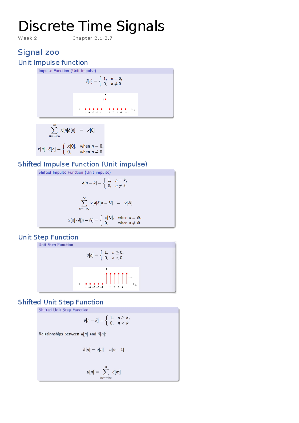Week 2_____________ - Discrete Time Signals Week 2 Chapter 2-2. Signal ...