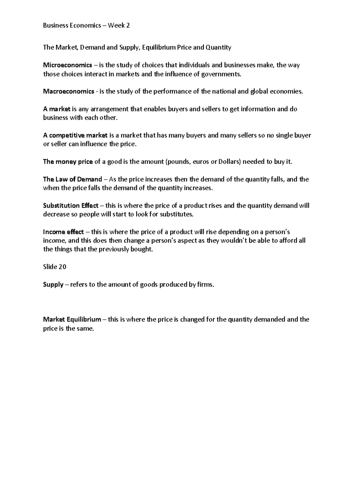 Lecture Notes Lectures Week 2 4 5 Business Management 7p2a D Lecture Notes Lectures Week 2 4 5 Business Management 7p2a D