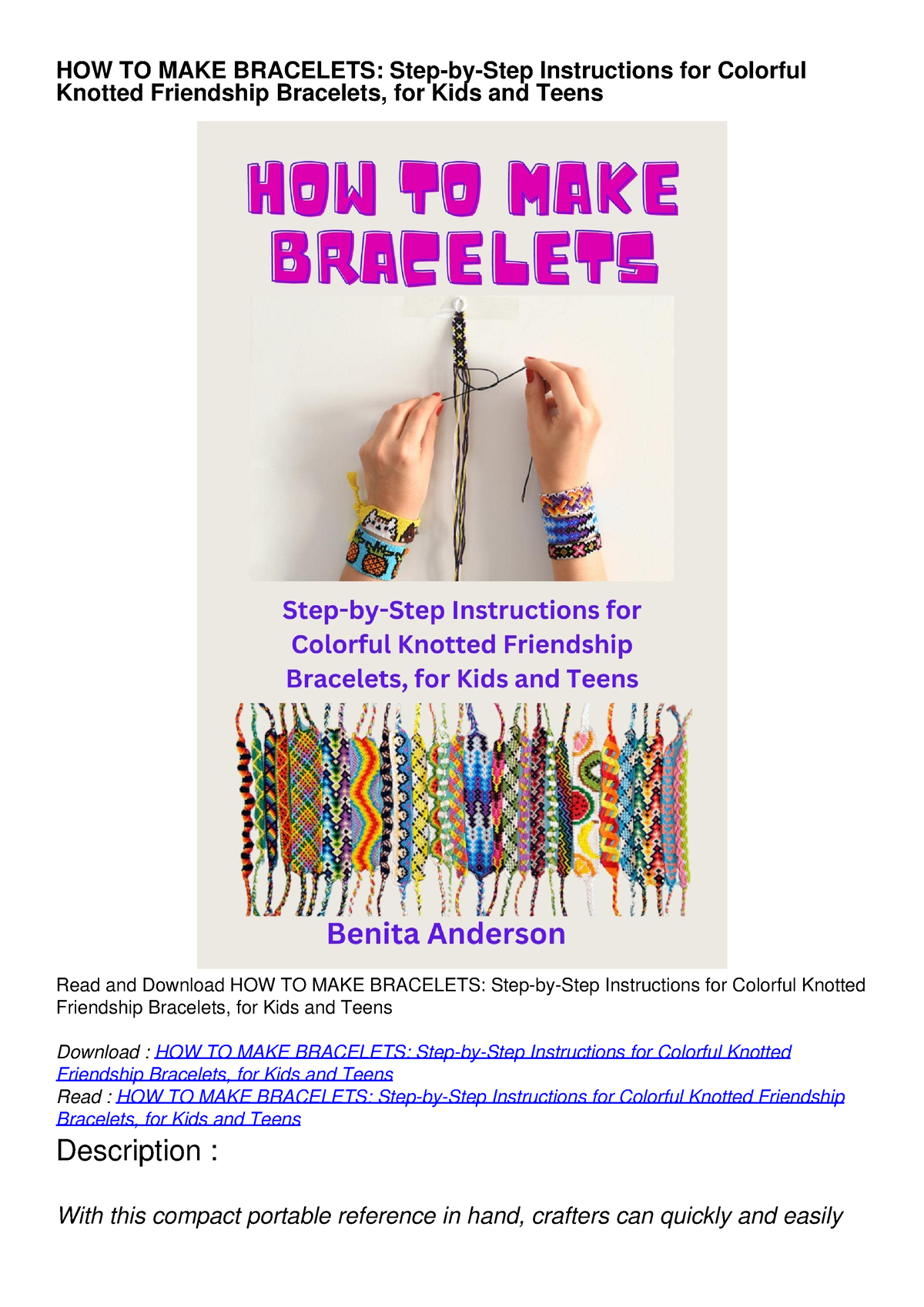 Klutz Friendship Bracelets Craft Kit Multicolored, Length X Width X 9  Height | idusem.idu.edu.tr