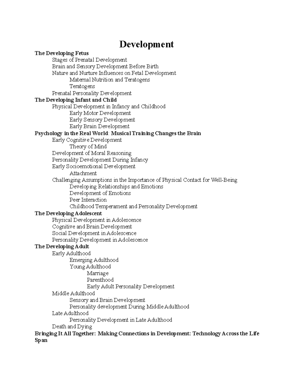 Development - Outline - Development The Developing Fetus Stages of ...