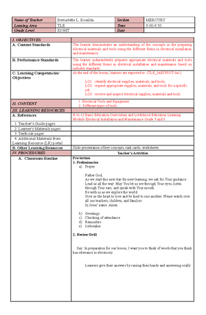 2C Worksheet 1 - Training on HOTS-PLP for English, Science, and ...