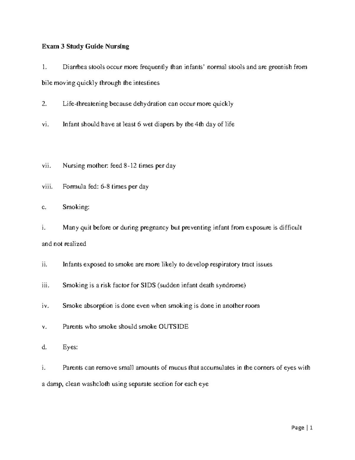 Exam 3 Study Guide Nursing Exam 3 Study Guide Nursing Diarrhea stools