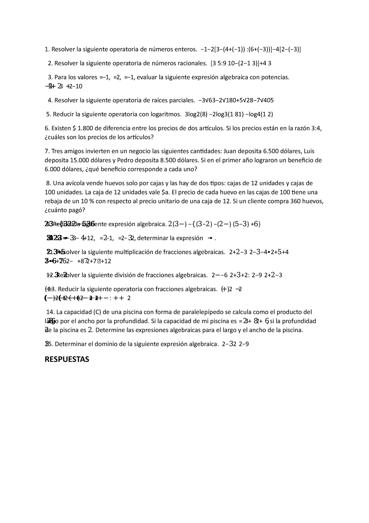 Nivelacion Trabajofinal 9 Roxanaespinoza Resolver La Siguiente Operatoria De Números Enteros 8907