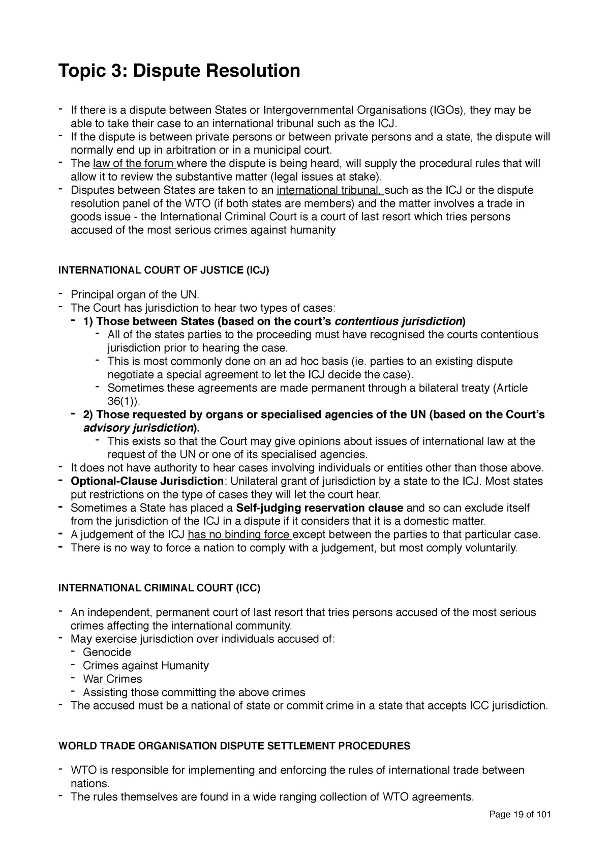 topics for dissertation in dispute resolution