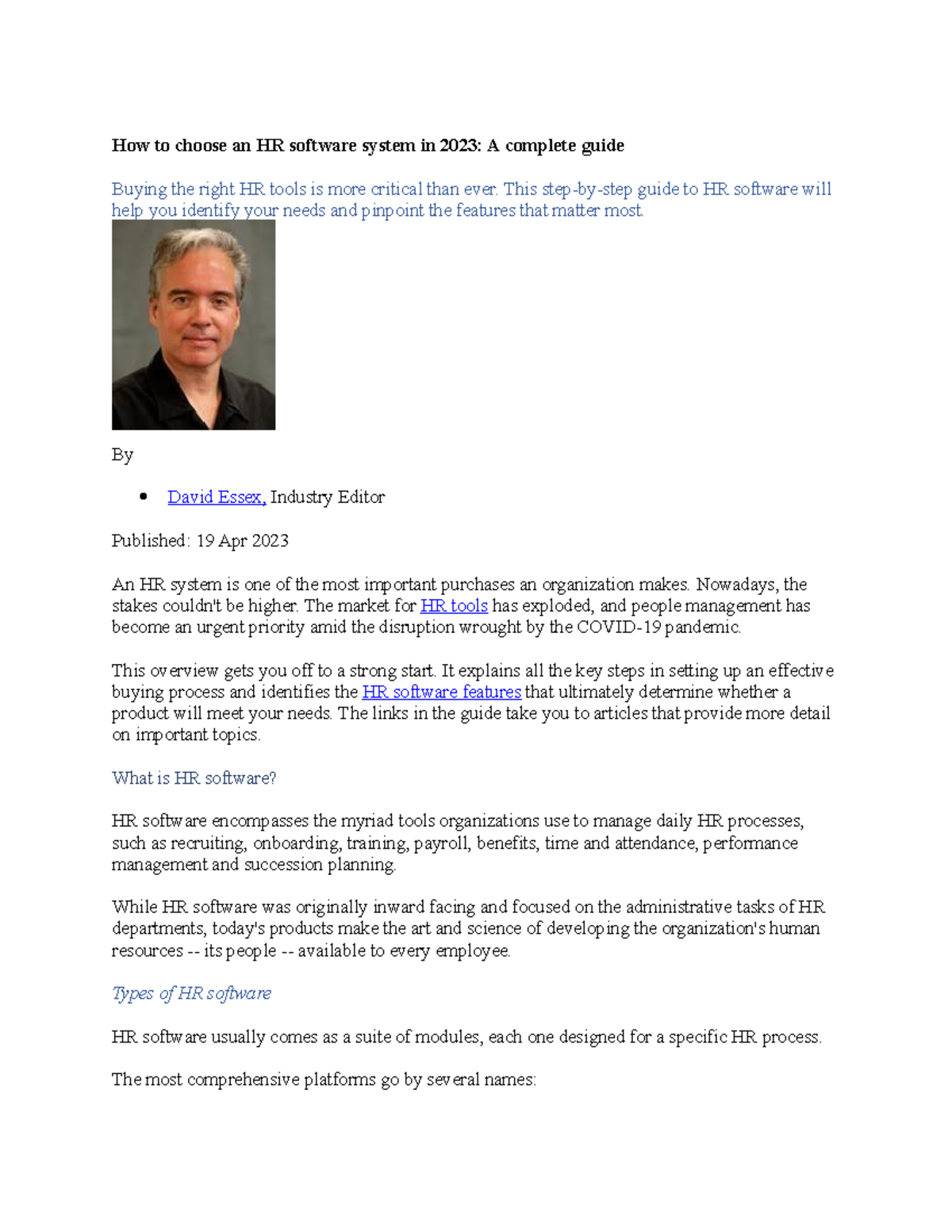 How to choose an HR software system in 2023 A complete guide - This ...