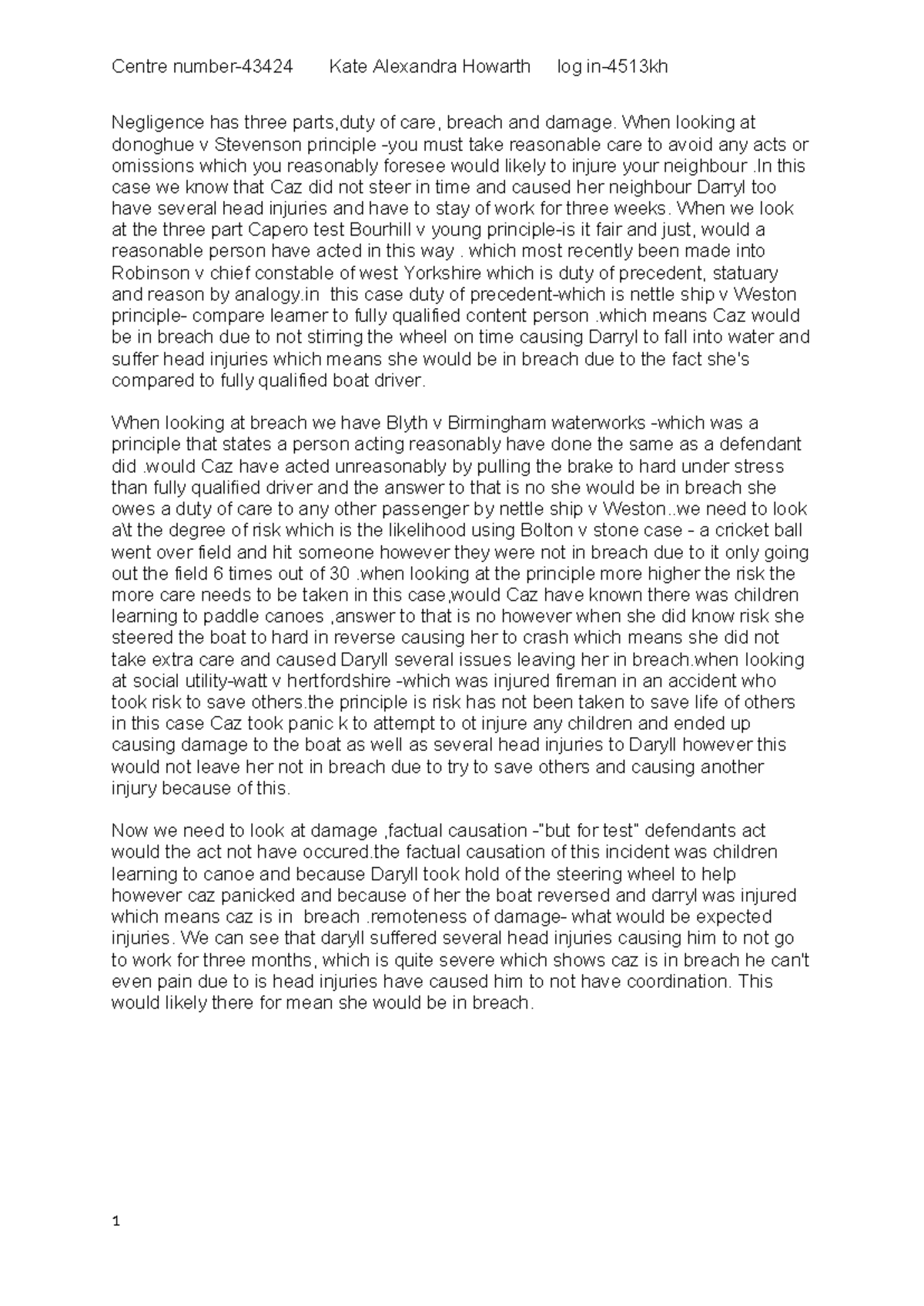 Doc1 - Centre number-43424 Kate Alexandra Howarth log in-4513kh ...