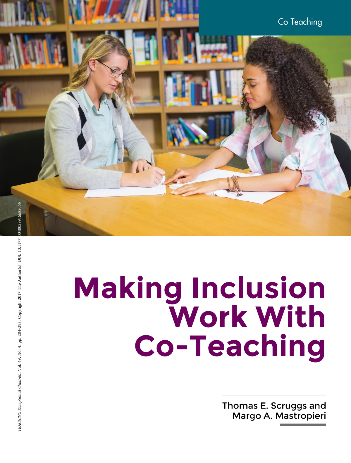 Making Inclusion Work With Co-teaching - TEACHING Exceptional Children ...