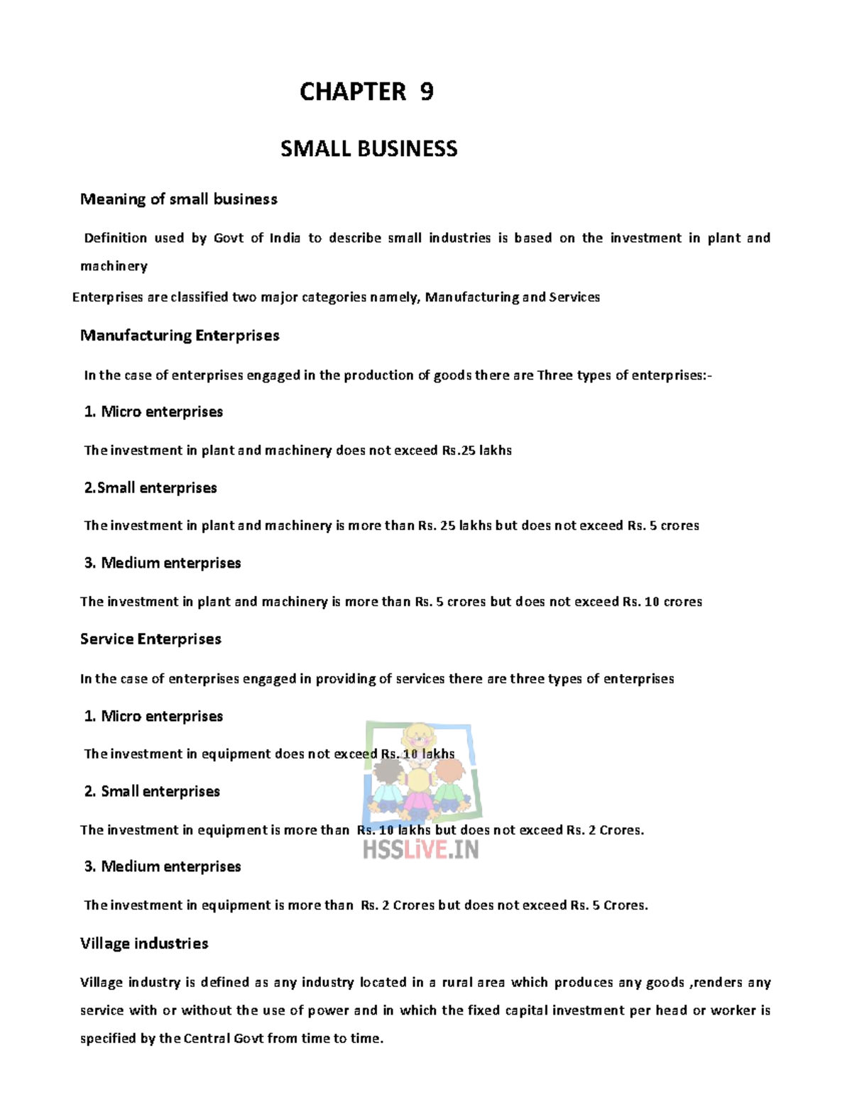 plus-one-chapter-9-business-chapter-9-small-business-meaning-of