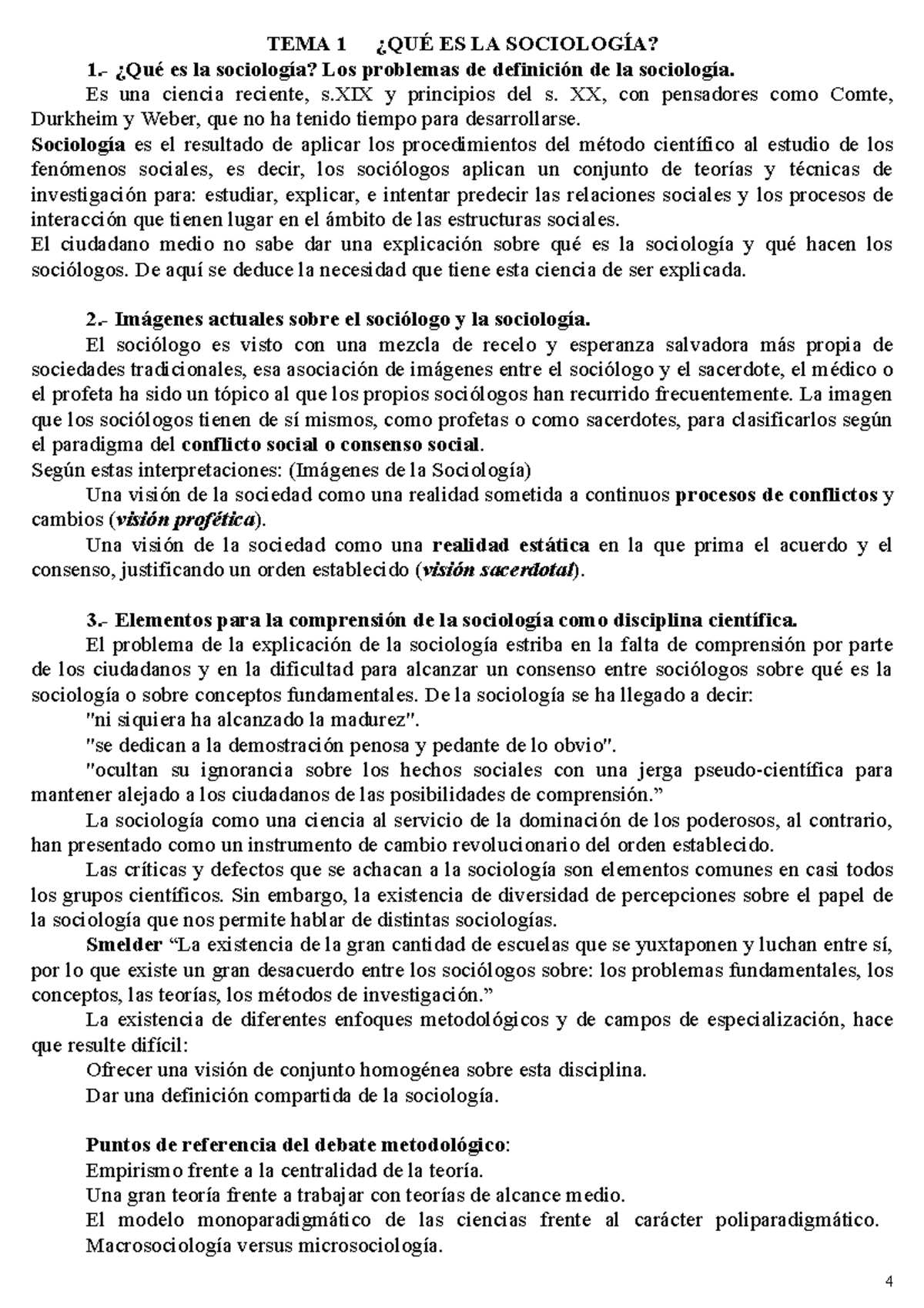 Resumen General Introducción a la Sociología I 69021010 - TEMA 1 ¿QUÉ ...