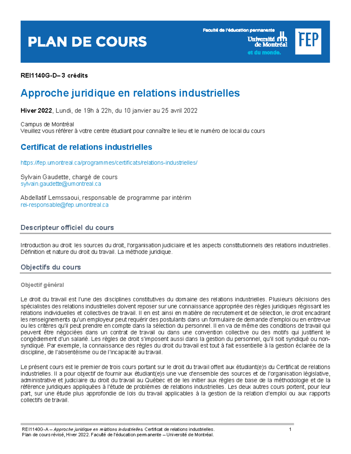 0Plan cours Approche juridique 2022 REI1140GA Approche