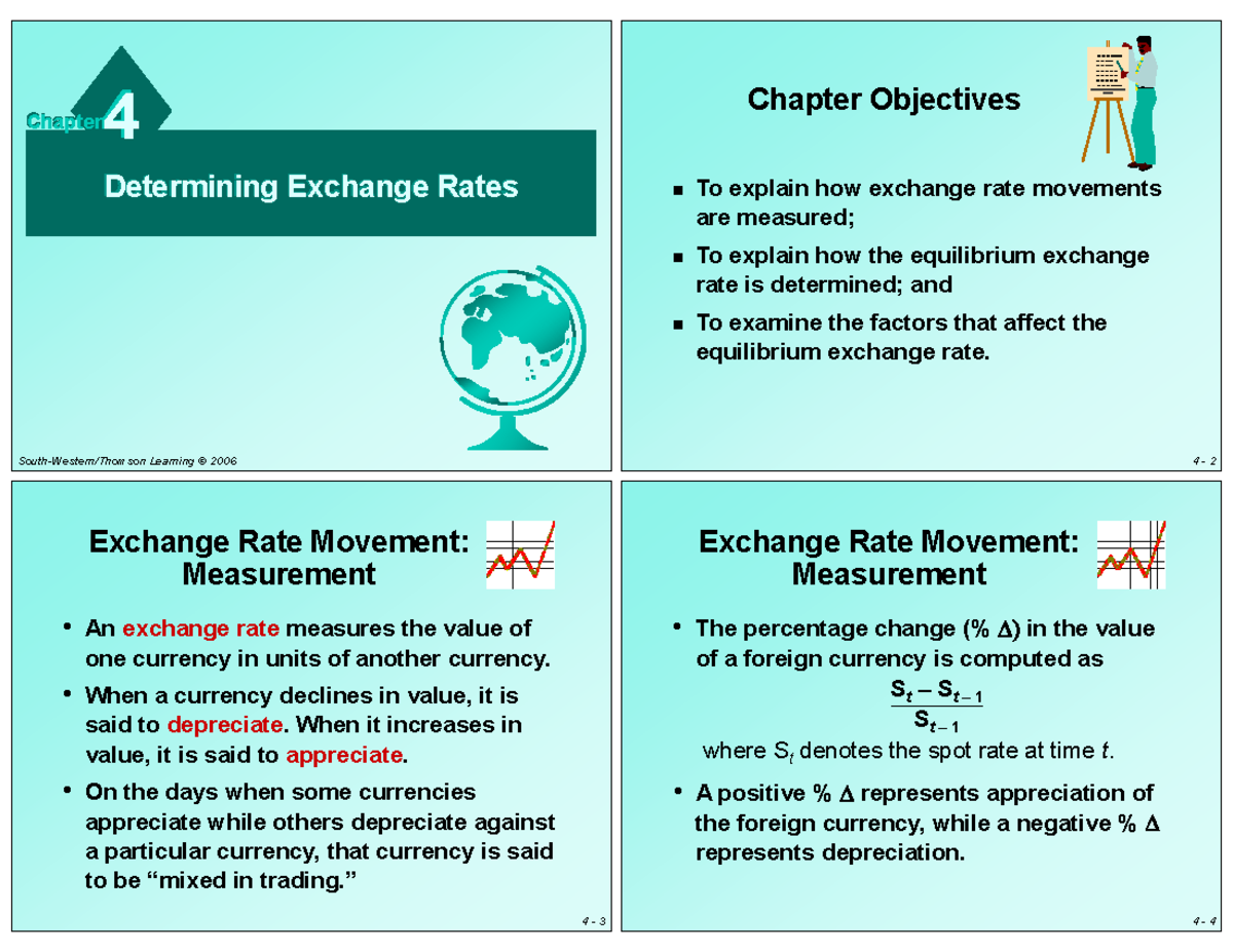 Chap 04 exchange rate determination - Determining Exchange Rates 4 ...