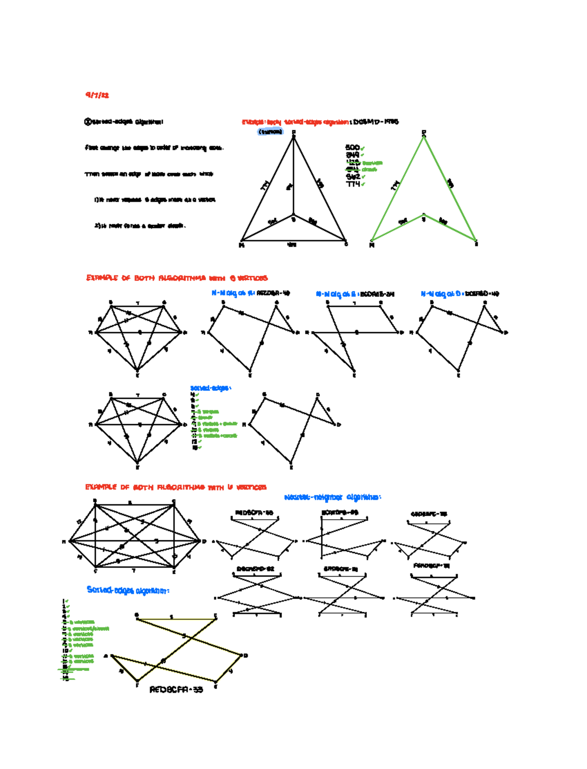Sorted edges nearest neighbor 917122