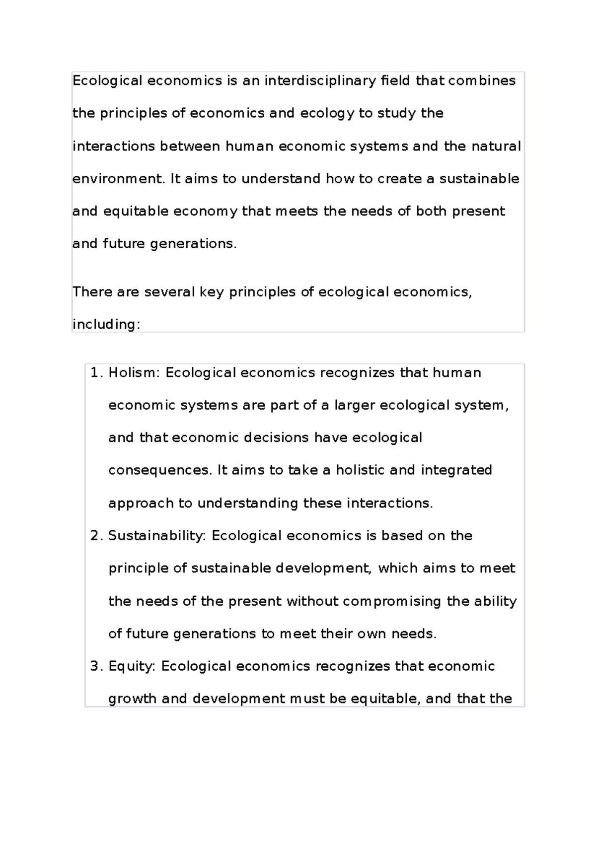 Ecological Economics - ... - Ecological Economics Is An ...