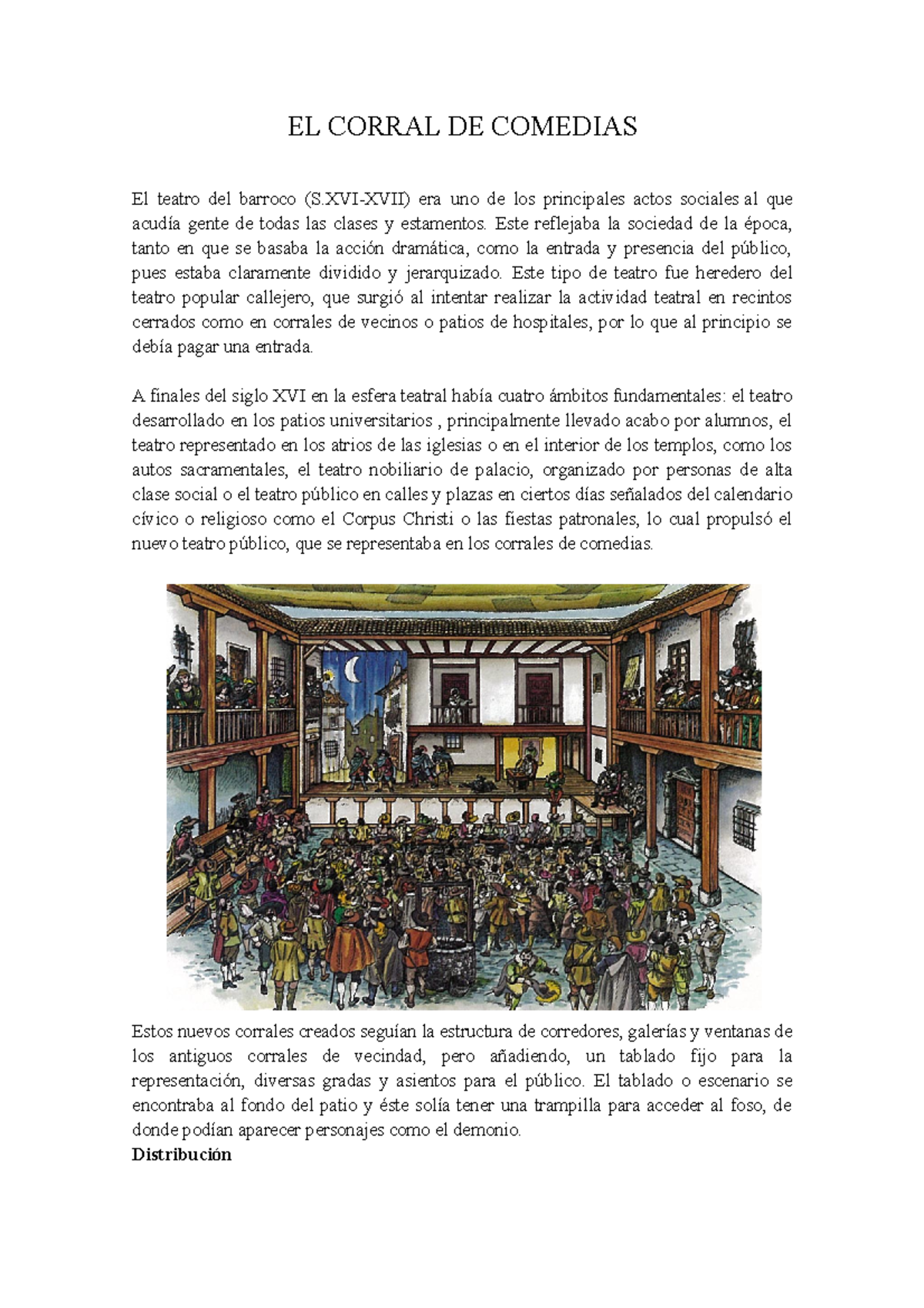 EL Corral DE Comedias - EL CORRAL DE COMEDIAS El teatro del barroco (S ...