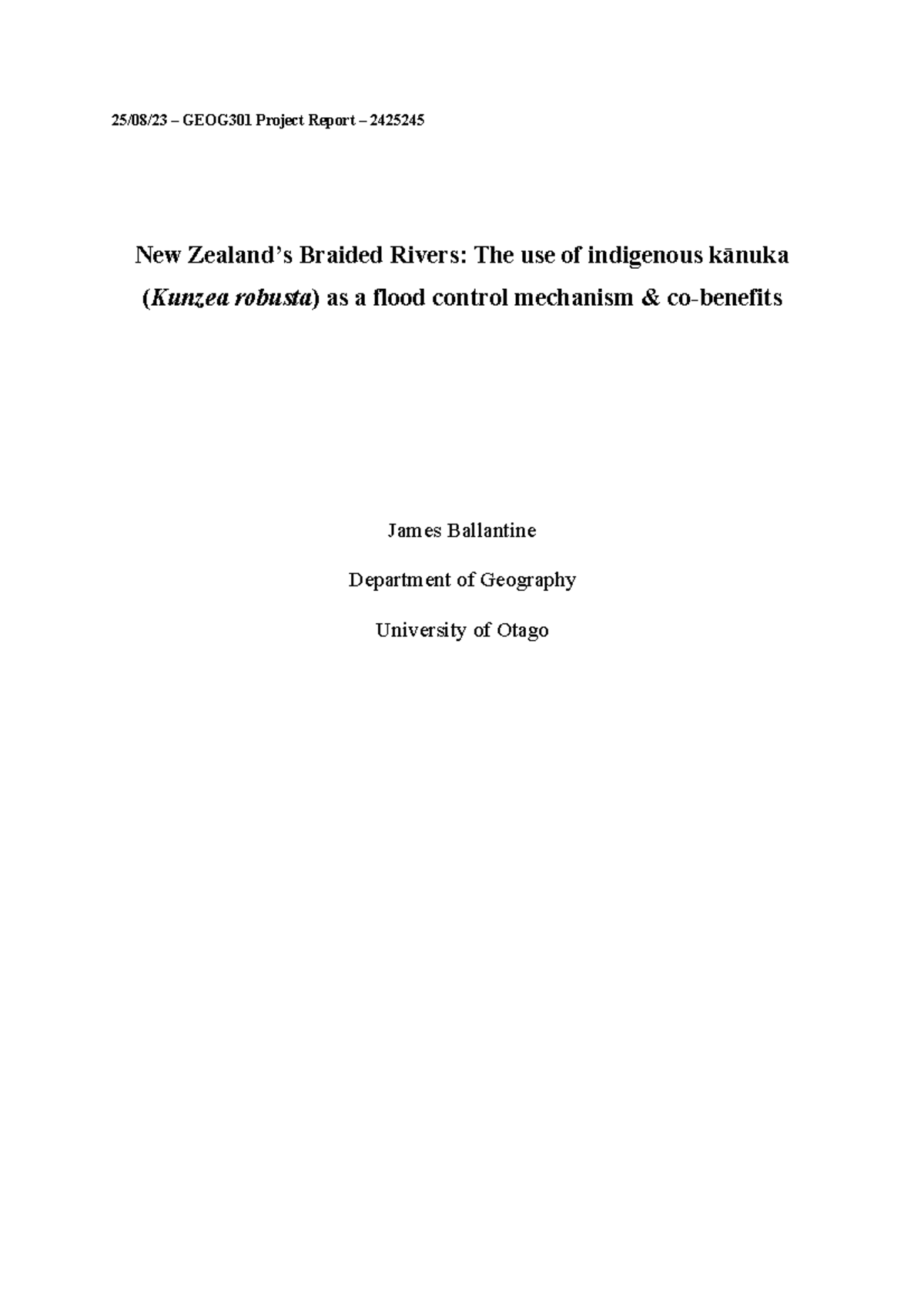 GEOG301 Report - 2425245 - 25/08/23 – GEOG301 Project Report – 2425245 ...