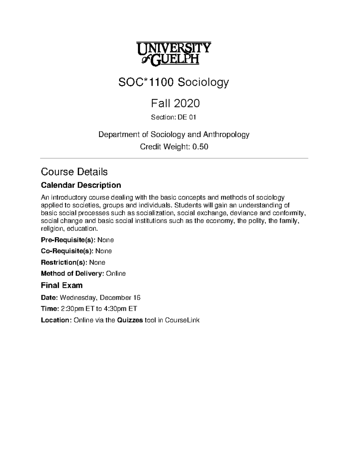 Soc 203 course outline for fall 07 picture