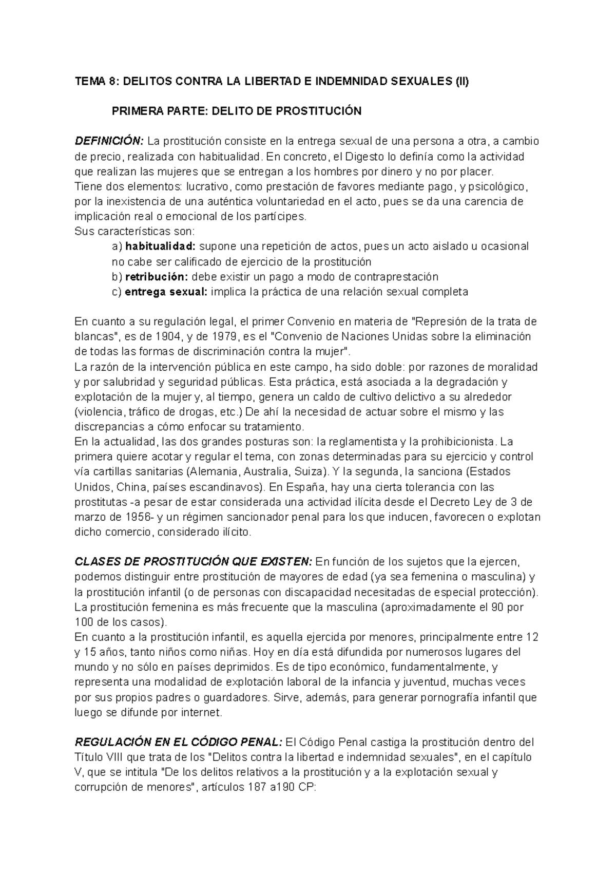 Tema 8 Delitos Contra La Libertad E Indemnidad Sexuales Ii Tema 8 Delitos Contra La 2721