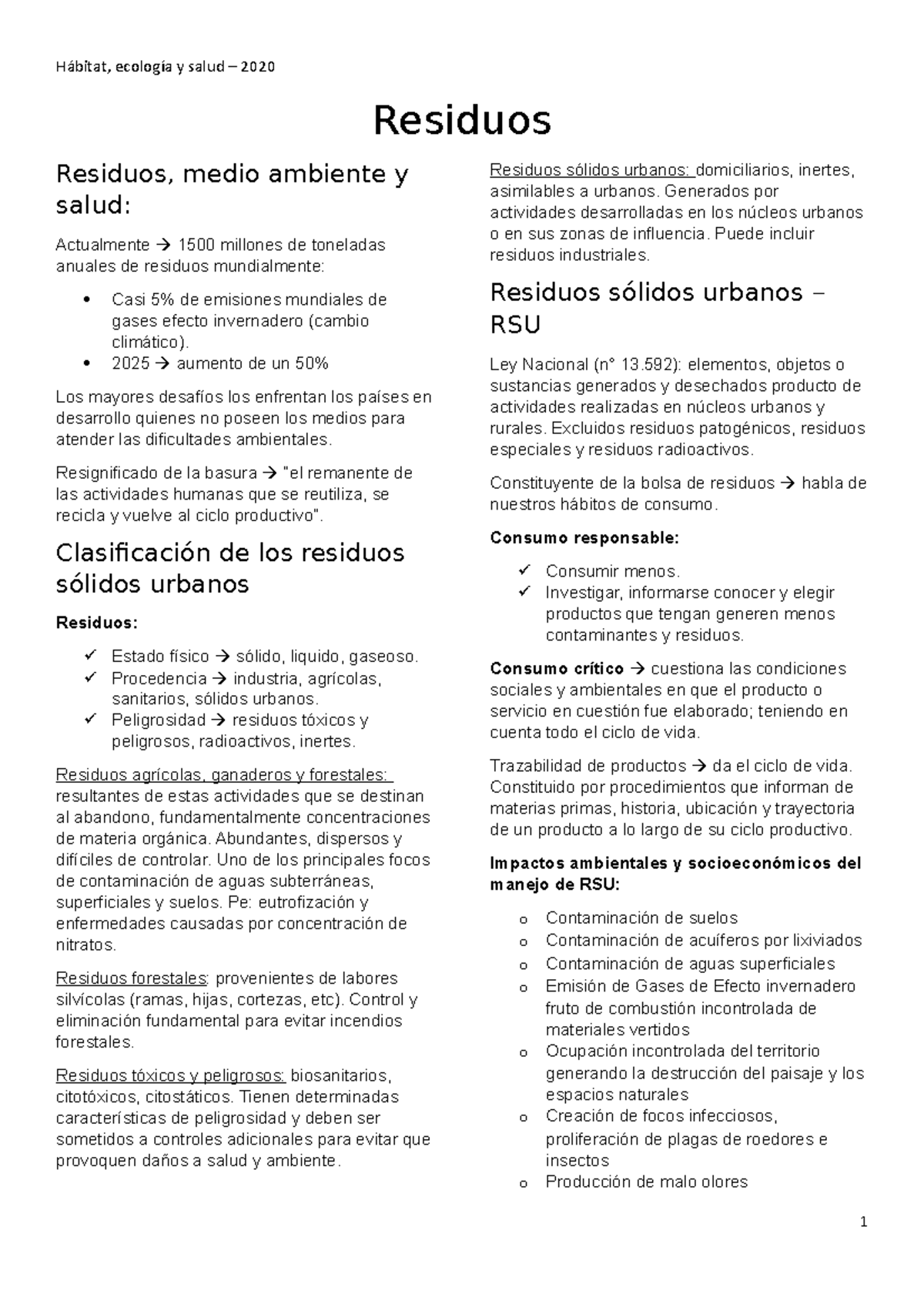 Residuos Resumen Residuos Residuos Medio Ambiente Y Salud Actualmente Millones De