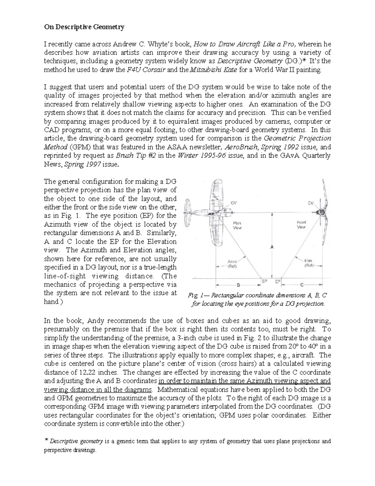9B12Dd01des - On Descriptive Geometry I recently came across Andrew C ...