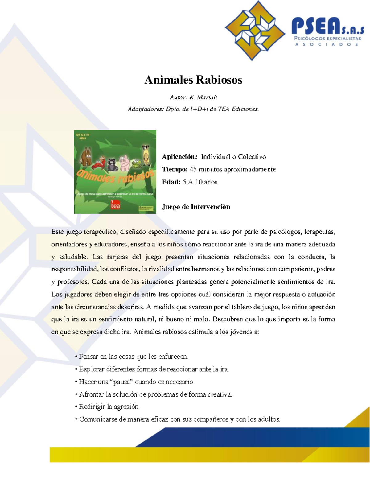 Animales- Rabiosos - Animales Rabiosos Autor: K. Mariah Adaptadores ...
