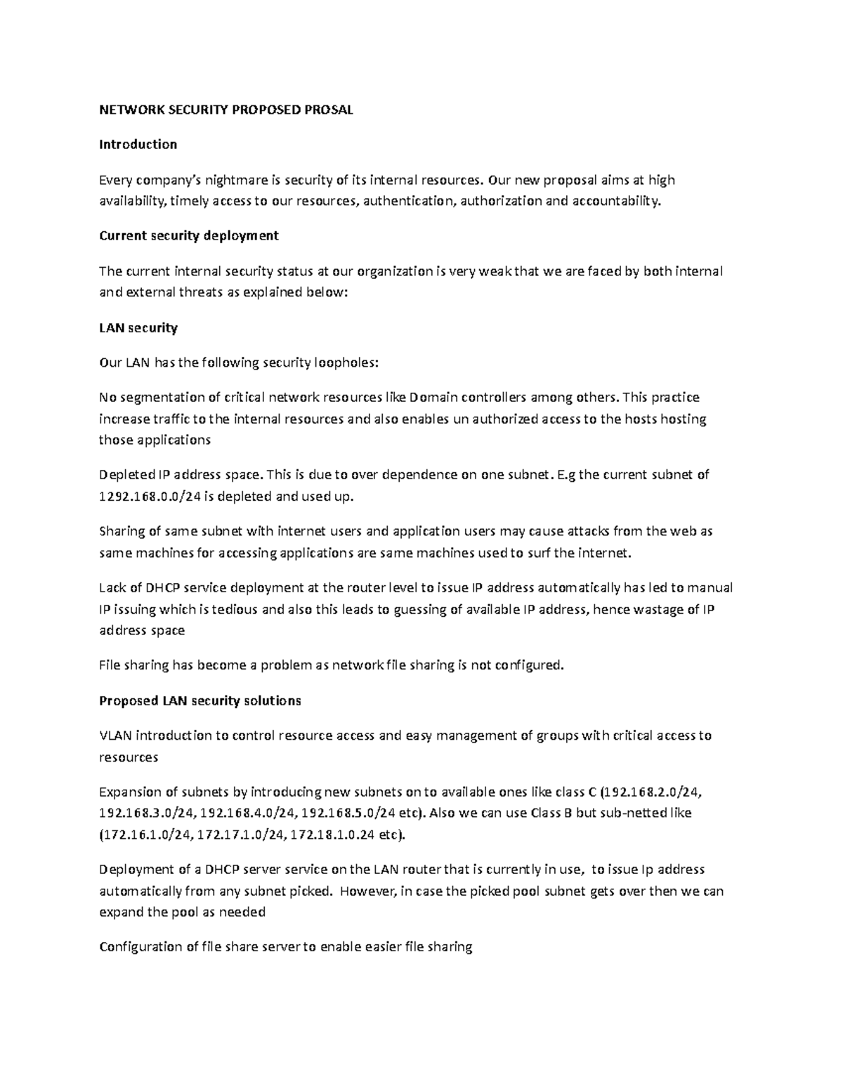 Network Security Proposed Prosal - NETWORK SECURITY PROPOSED PROSAL ...