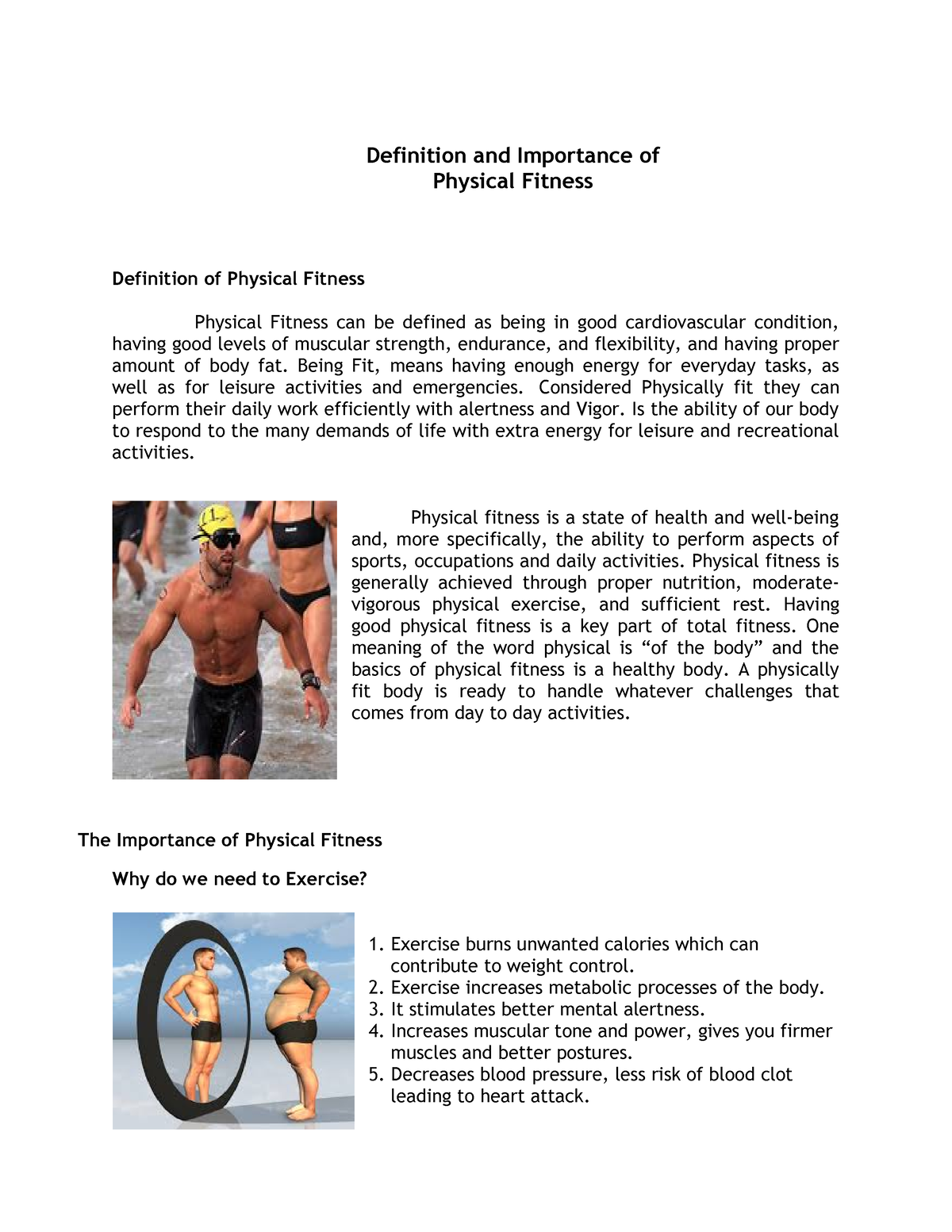 Definition Of Physical Fitness Definition Of Physical Fitness 