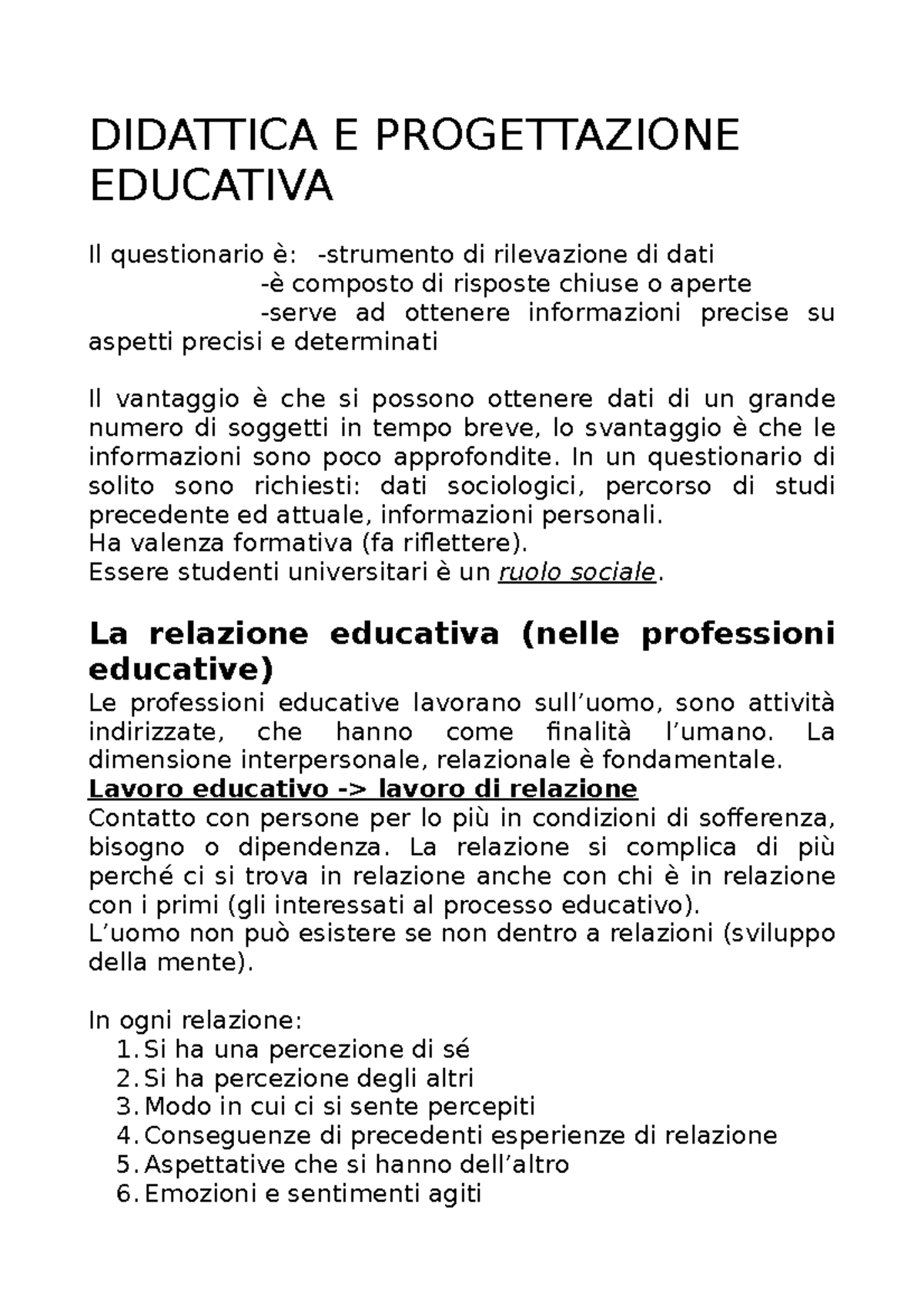 Didattica E Progettazione Educativa - DIDATTICA E PROGETTAZIONE ...