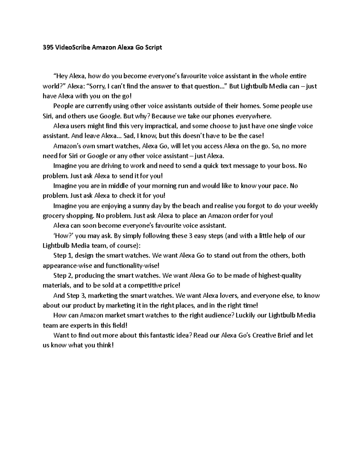 395 Videoscribe Script - 395 VideoScribe Amazon Alexa Go Script “Hey ...