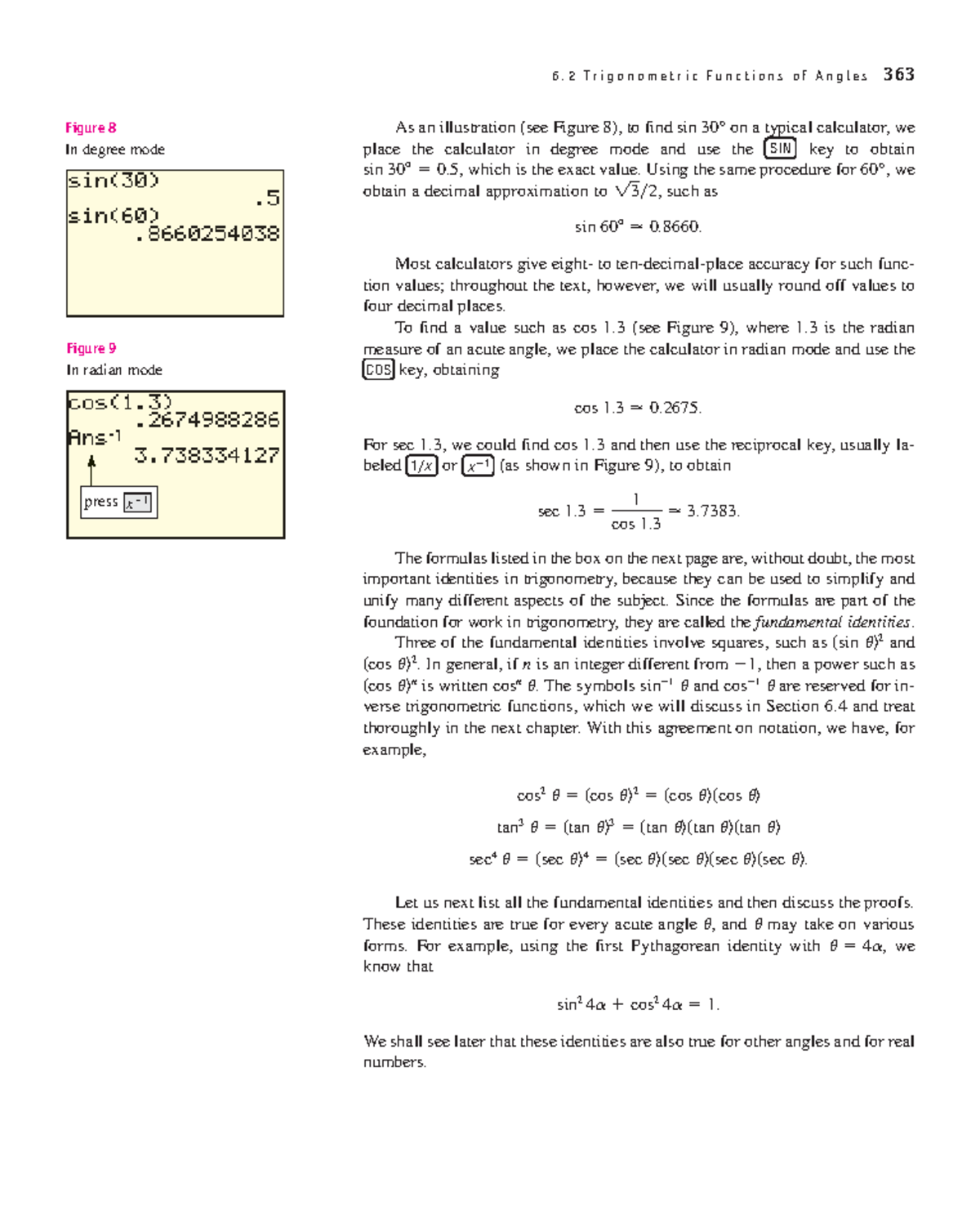 Algebra and Trigonometry with Analytic Geometry39 6. 2 T r i g o n o