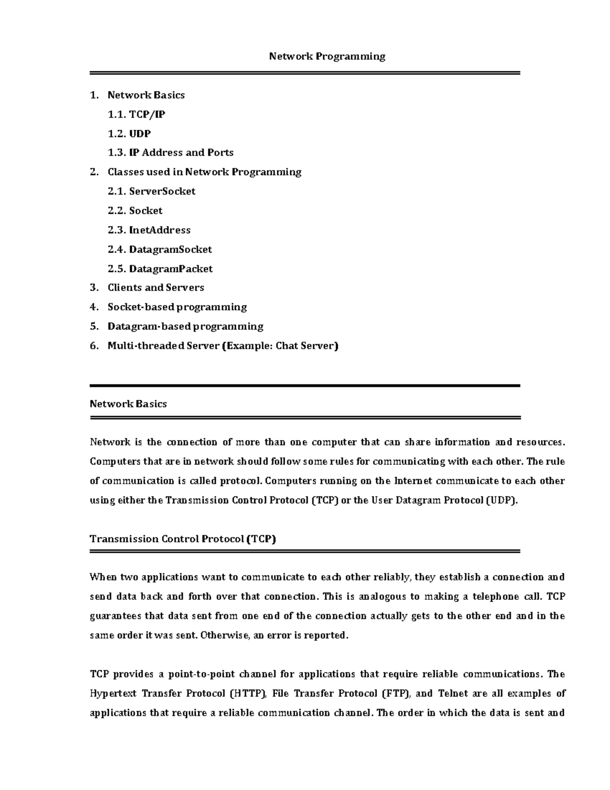 Network Programming - Network Programming 1. Network Basics 1. TCP/IP ...