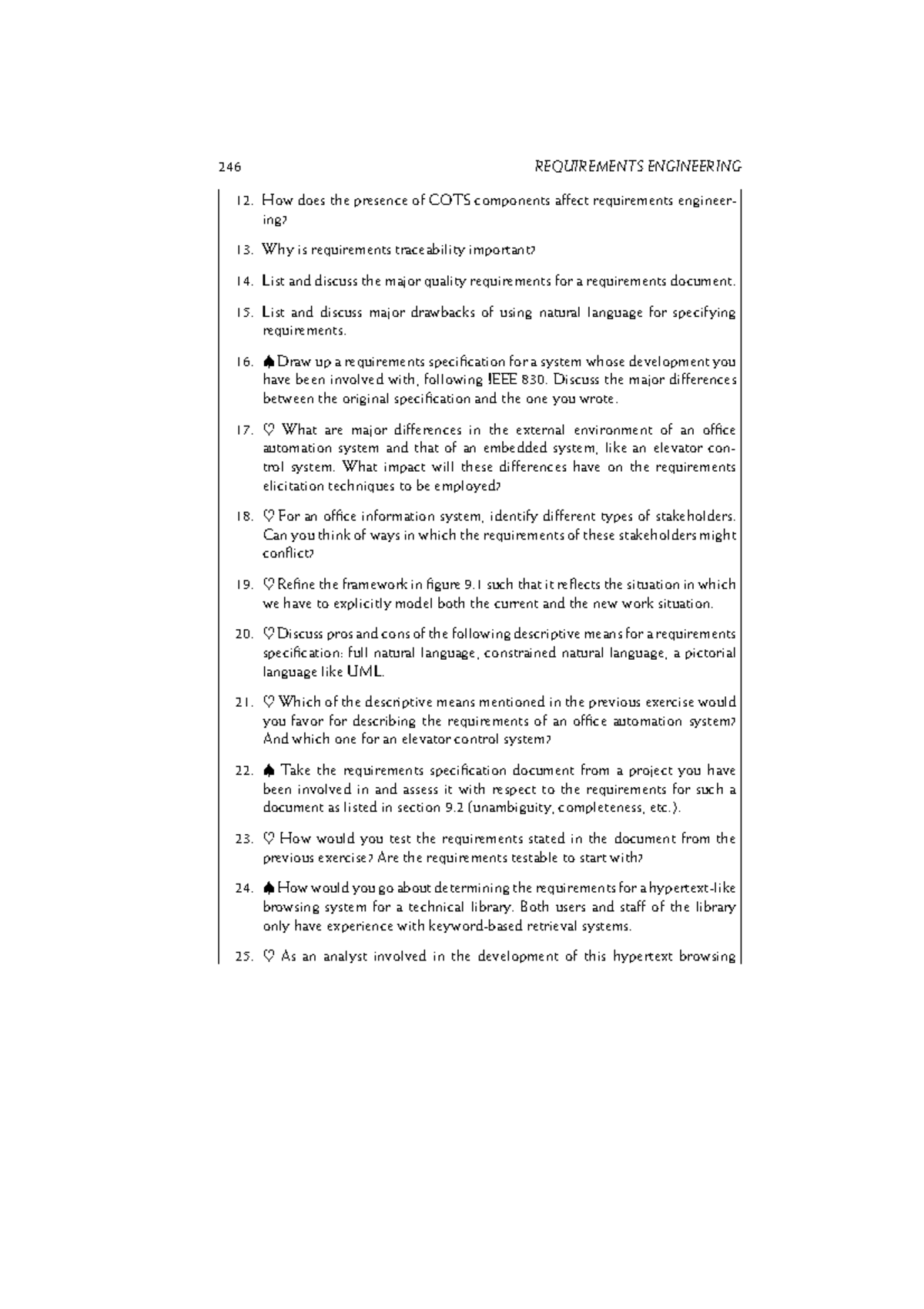 Software Engineering Lecture Notes (62) 246 REQUIREMENTS ENGINEERING