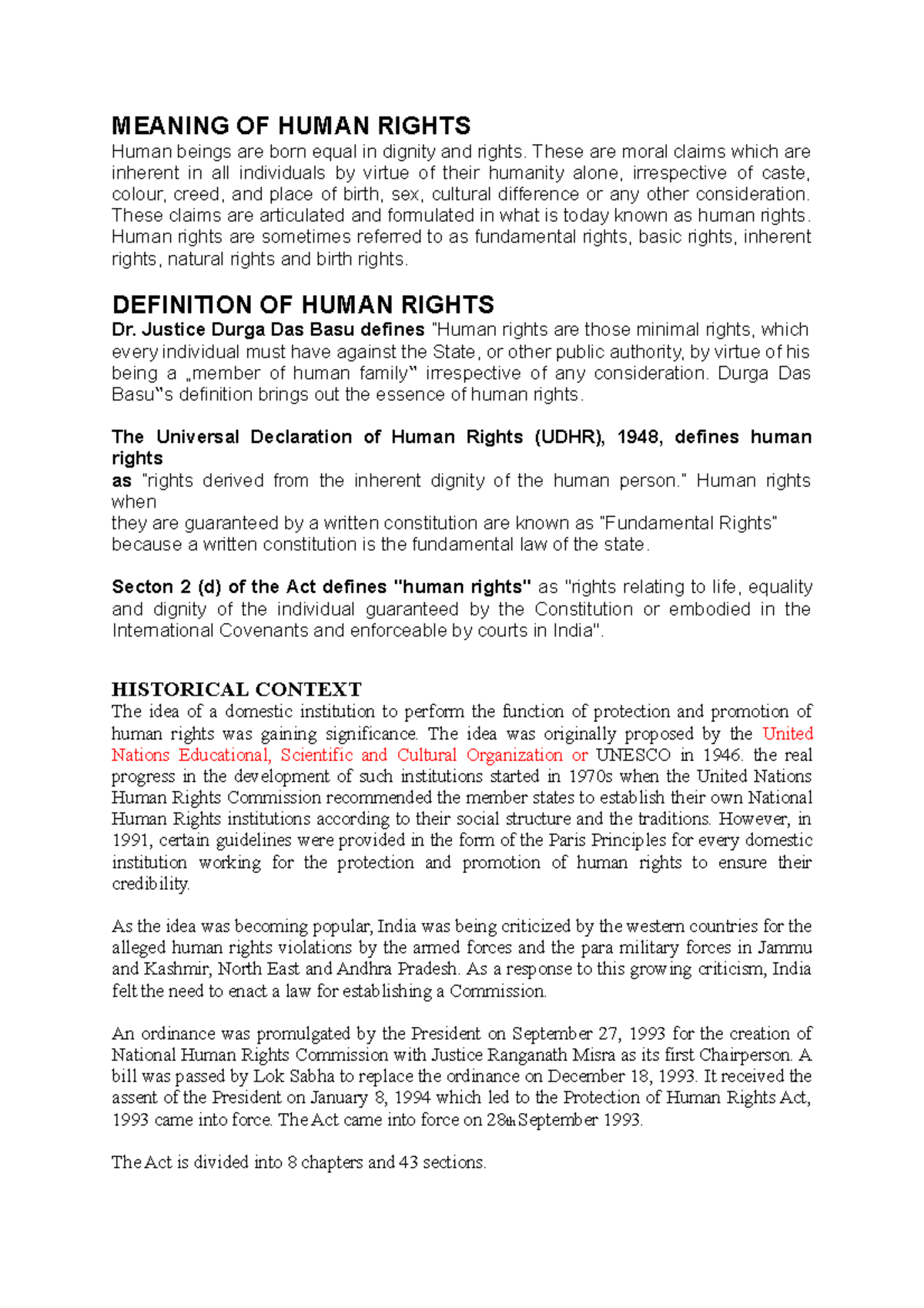 Human rights presenttion - MEANING OF HUMAN RIGHTS Human beings are ...