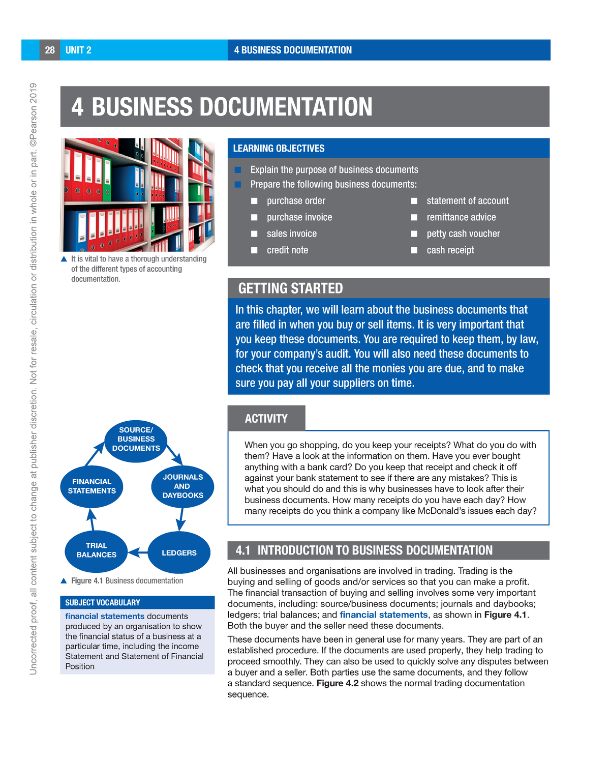 Purpose Of Business Documents