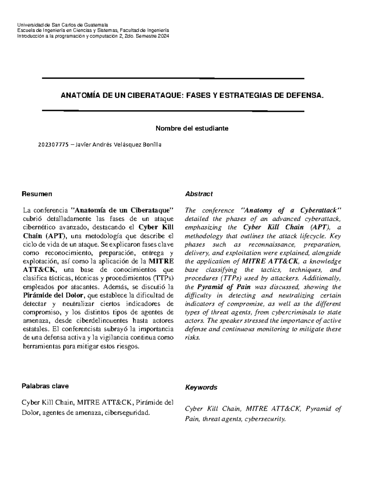 [IPC2]Anatomia Ciberataque 202307775 - Escuela de Ingeniería en ...