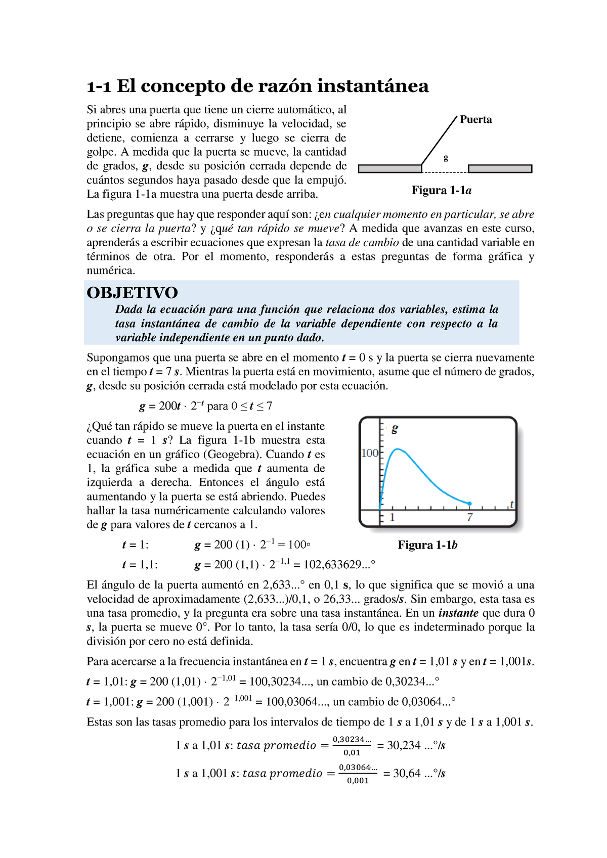 1 1 El Concepto De Razón Instanánea Figura 1 1b 1 1 El Concepto De