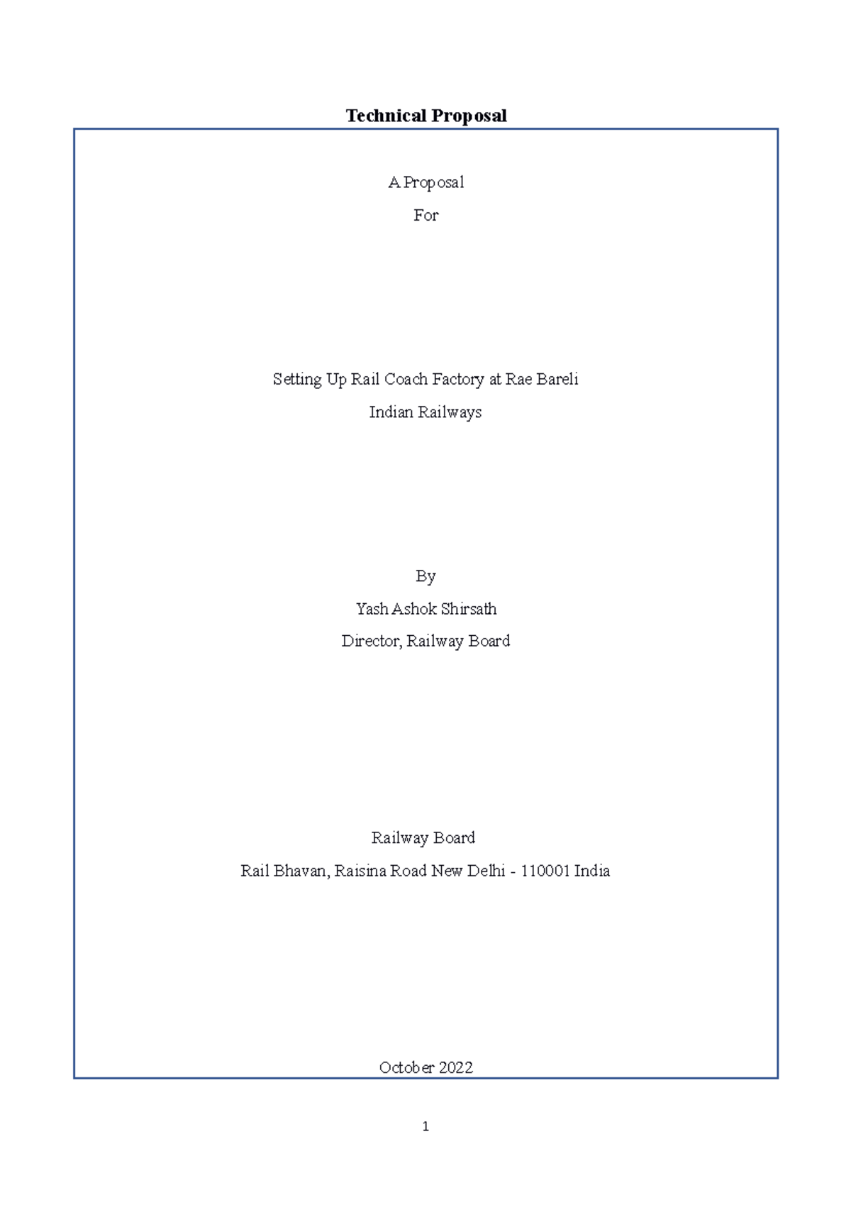 TP YASH - this is a technical proposal which is a assignment in ...