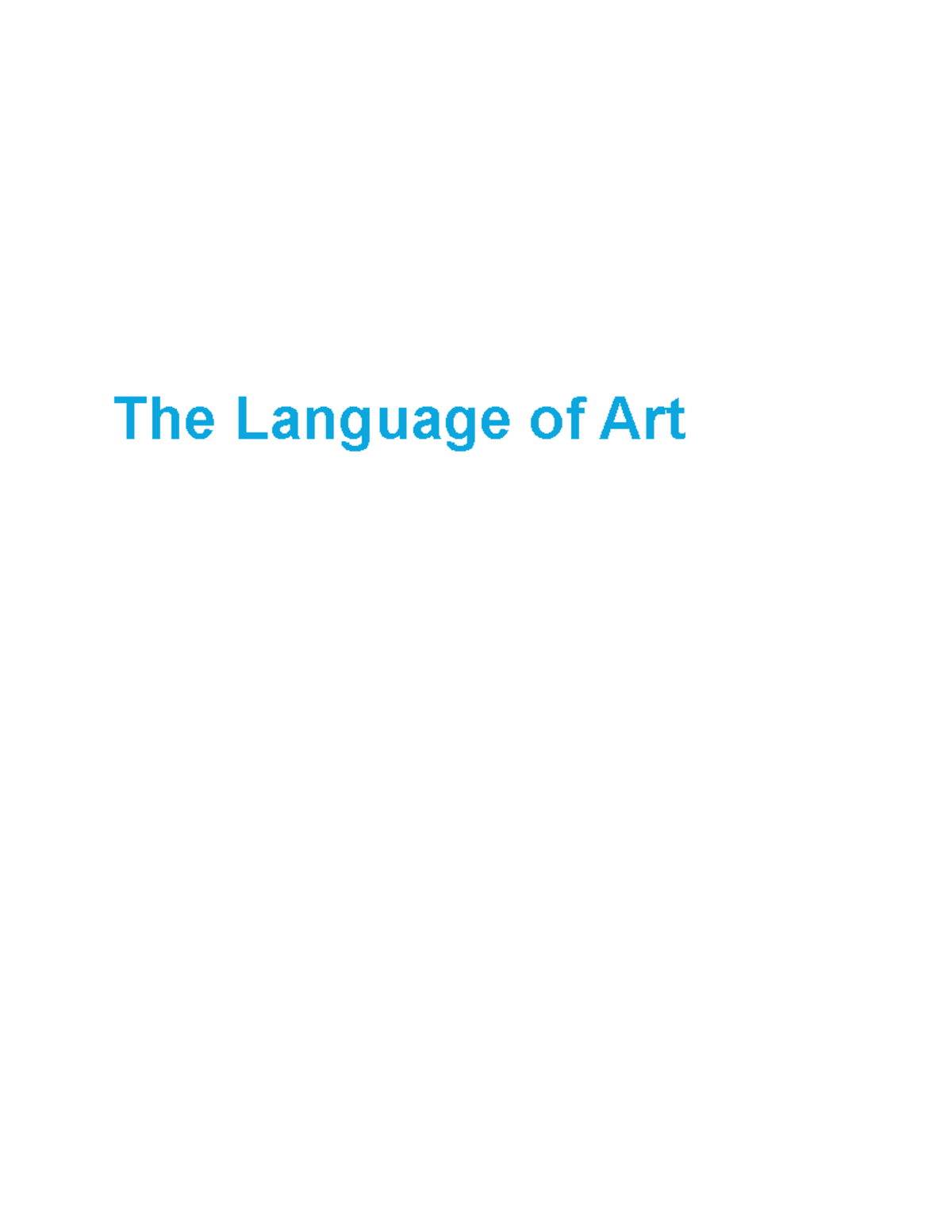 353007 - The Language Of Art Art Appreciation College (eBook) : The ...