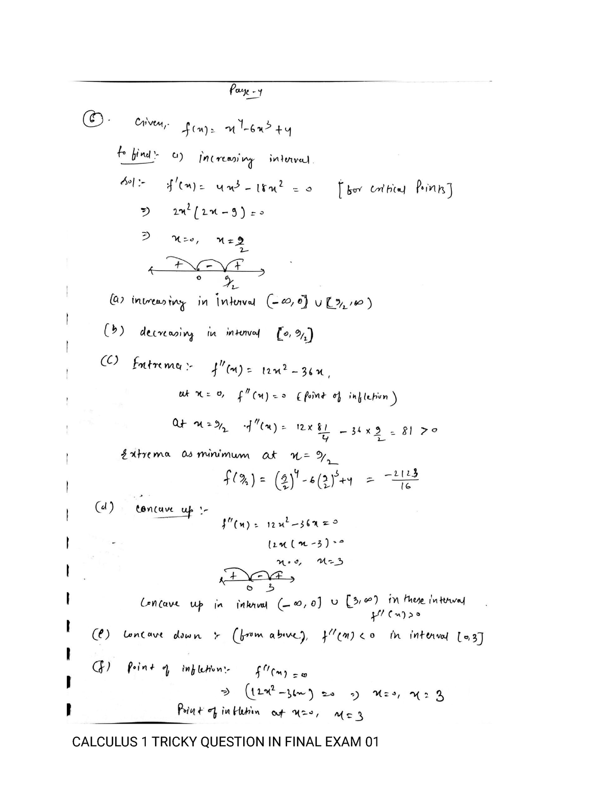 Calculus 1 Tricky Question IN Final EXAM 01 - MAT 271 - CALCULUS 1 ...