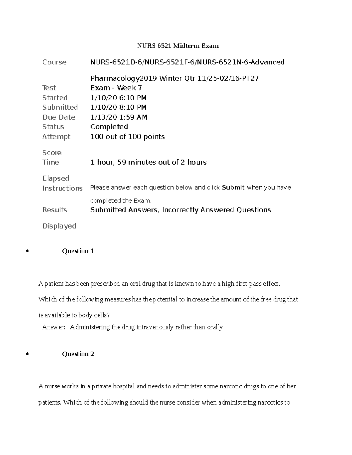 NURS 6521 Midterm EXAM Set 2 3 - NURS 6521 Midterm Exam Course - Studocu