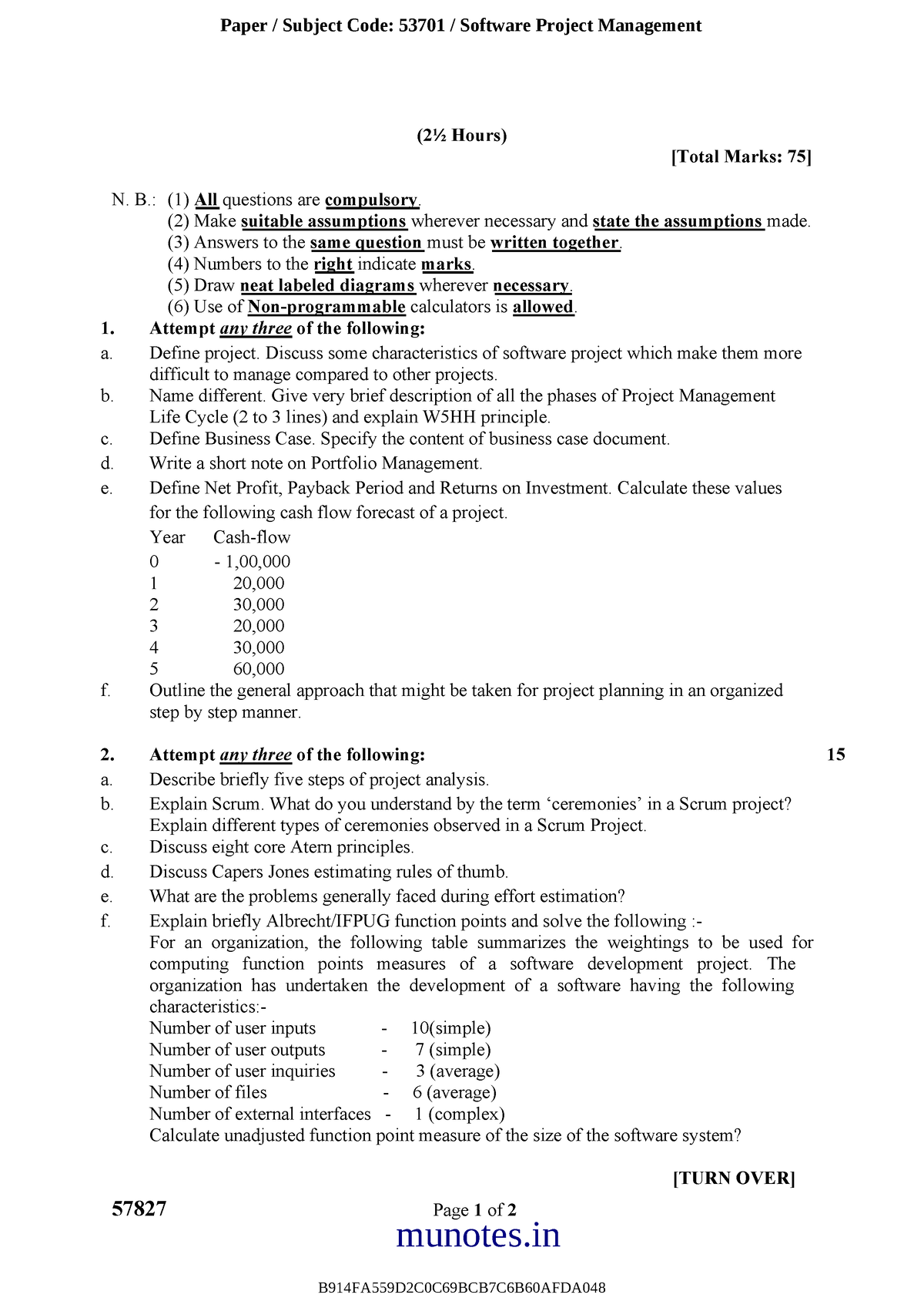 SPM APR-19 - PAPerofmumbaiofuni - 57827 Page 1 of 2 (2½ Hours) [Total ...