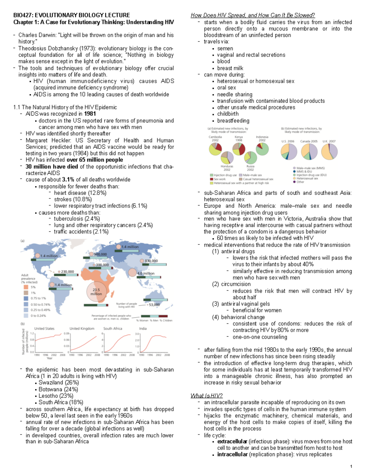 Evolutionary Biology Chapter 1 Reviewer - BIO427: EVOLUTIONARY BIOLOGY ...