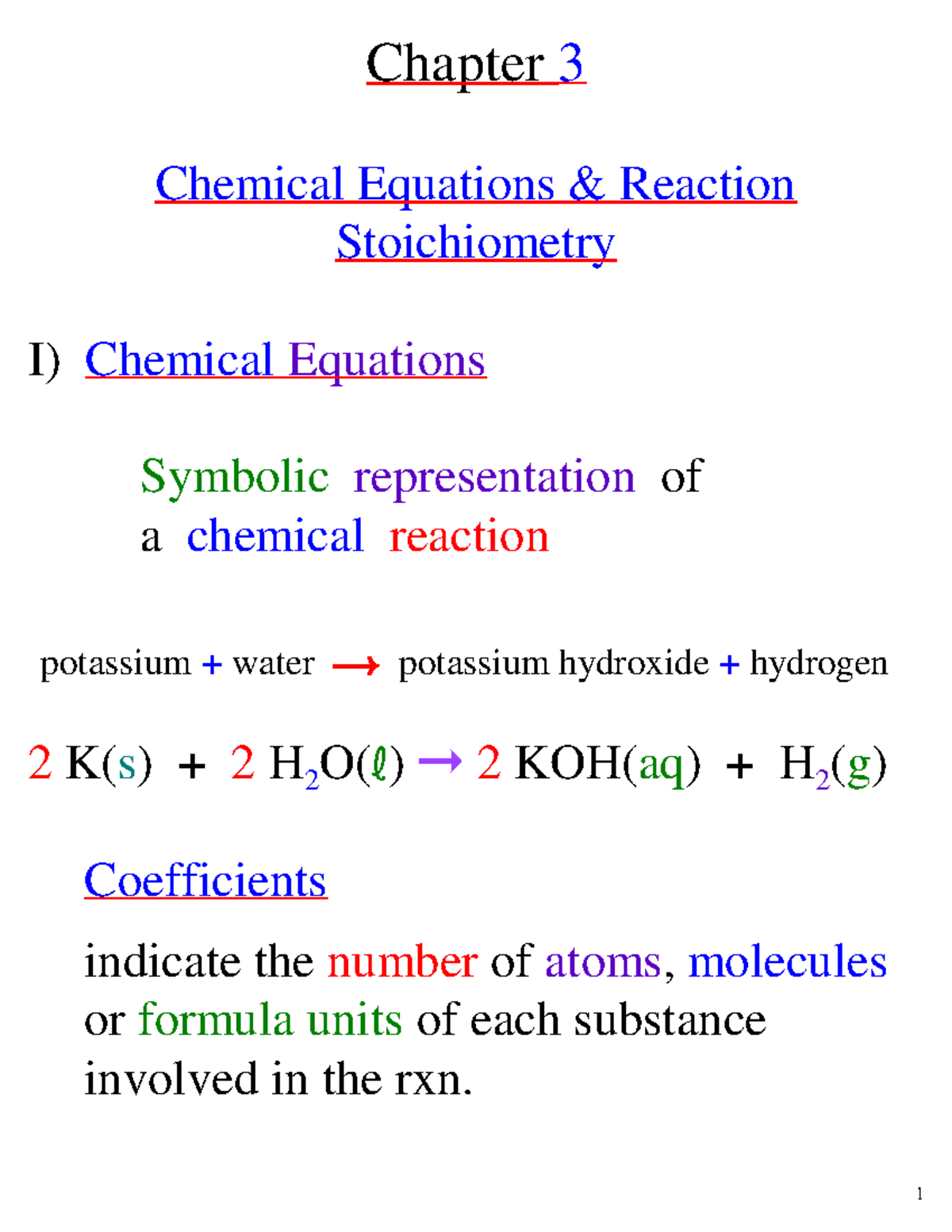 Summary Chemistry: The Central Science - Ch 3-4 (13th ed.) - Chapter 3 ...
