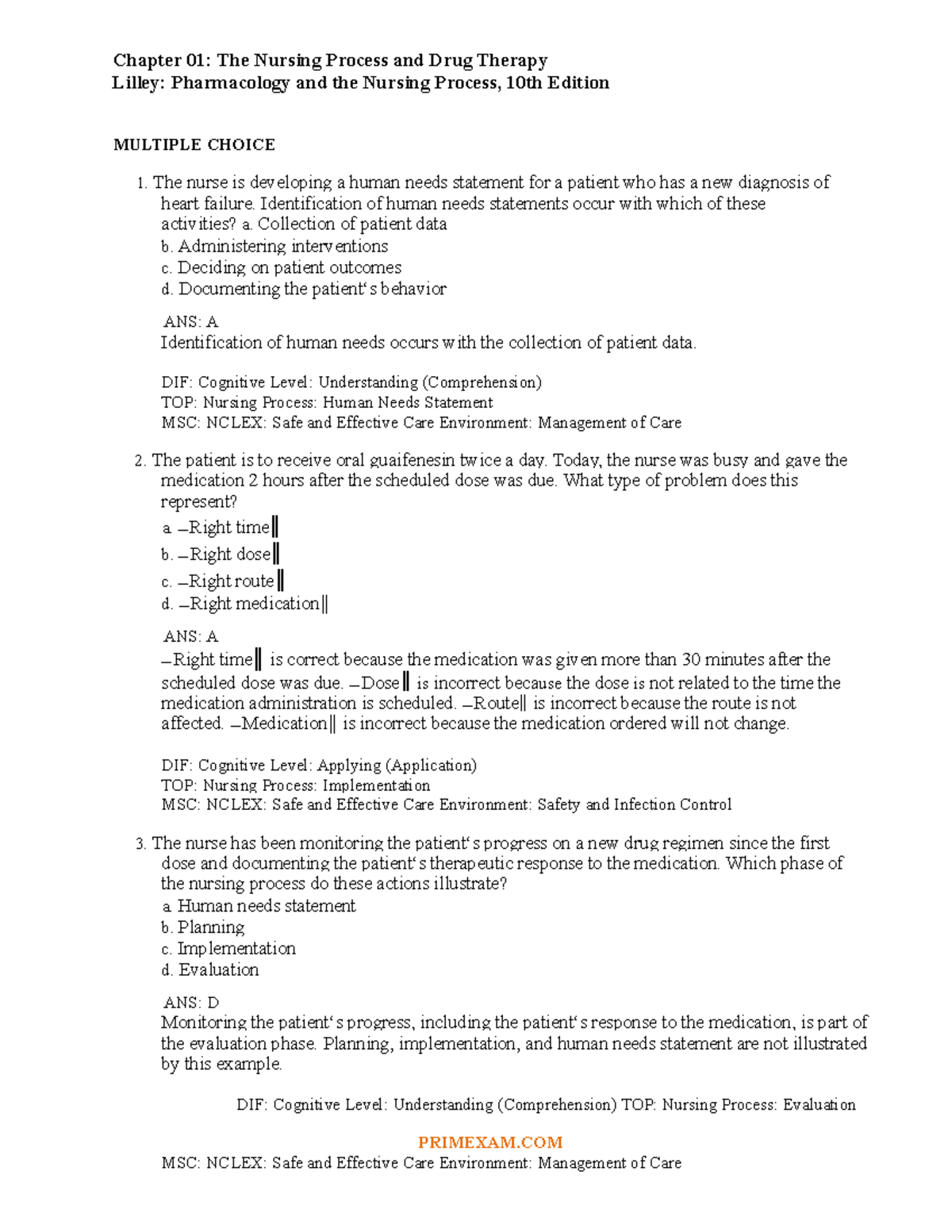 Pharmacologyandthe Nursing Process - Chapter 01: The Nursing Process ...