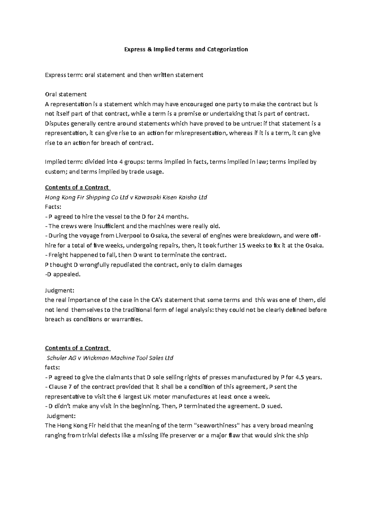 Law 106-Topic 2- Expresss & Implied - Express &amp; Implied terms and ...