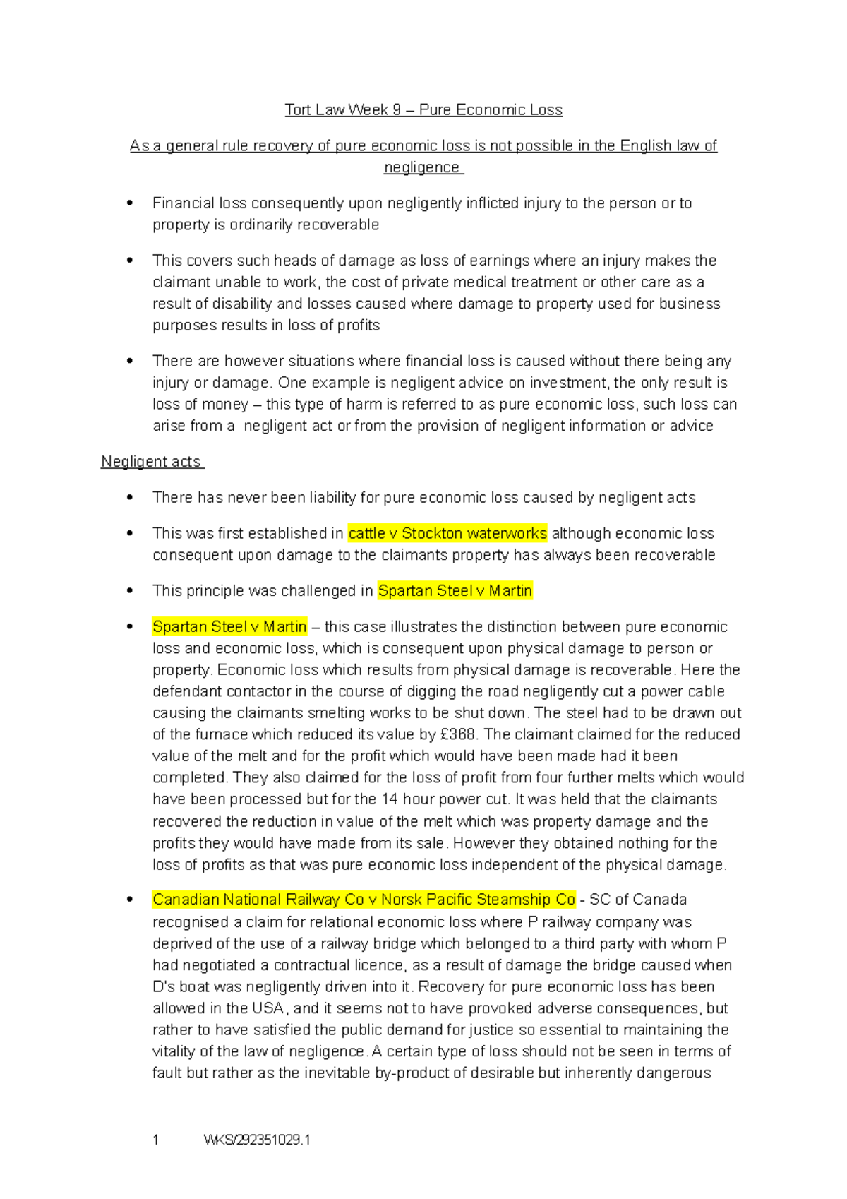 tort-law-pure-economic-loss-tort-law-week-9-pure-economic-loss-as