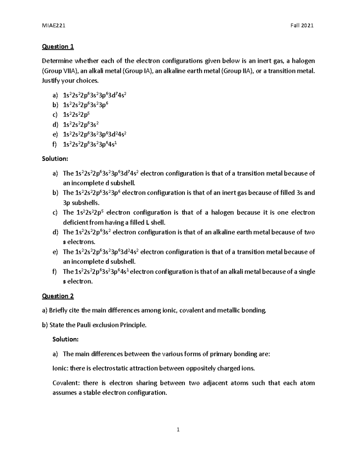 Problem set 1 with solutions - Question 1 Determine whether each of the ...